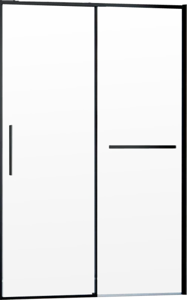Душевая дверь в нишу Vincea Slim Soft VDS-1SS100CLB 100 см, профиль черный, стекло прозрачное фото в интернет-магазине «Wasser-Haus.ru»
