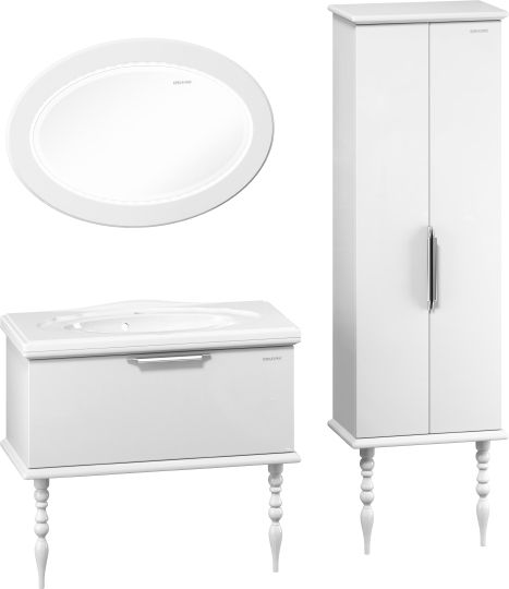 Мебель для ванной Edelform Decora 100 белый глянец фото в интернет-магазине «Wasser-Haus.ru»