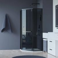 Душевой уголок RGW Hotel HO-084-B 90x90x195 см, профиль черный, стекло тонированное фото в интернет-магазине «Wasser-Haus.ru»