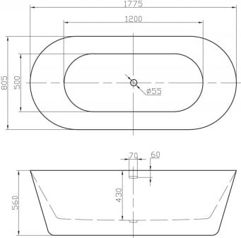 Акриловая ванна BelBagno BB306-1775 180x80 фото в интернет-магазине «Wasser-Haus.ru»