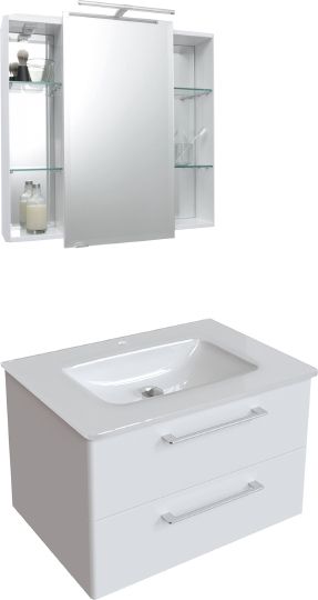 Зеркало-шкаф Caprigo Accord 80 бланж фото в интернет-магазине «Wasser-Haus.ru»