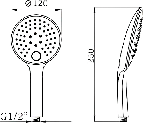 Душевая лейка Argo Flora AGD 20.1305 P фото в интернет-магазине «Wasser-Haus.ru»