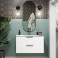 Мебель для ванной Kerama Marazzi Piano Classic 85 подвесная, ясень белый матовый фото в интернет-магазине «Wasser-Haus.ru»