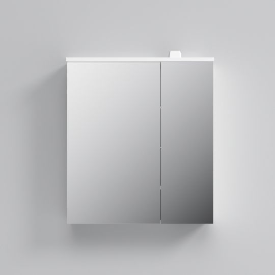 Зеркало-шкаф AM.PM Spirit V2.0 60 L с LED-подсветкой, белый глянец фото в интернет-магазине «Wasser-Haus.ru»