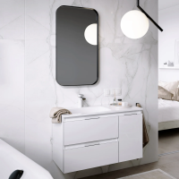 Мебель для ванной Aqwella 5 stars Accent 90 L, белая фото в интернет-магазине «Wasser-Haus.ru»