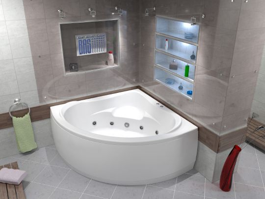 Акриловая ванна Bas Мега 160 см с г/м фото в интернет-магазине «Wasser-Haus.ru»
