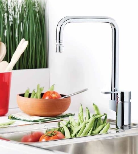 Комплект Мойка кухонная Blanco Tipo 45 S Mini сталь матовая + Смеситель VitrA Single sink mixer A42388EXP для кухонной мойки фото в интернет-магазине «Wasser-Haus.ru»