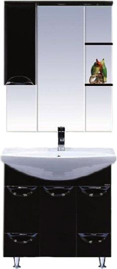 Мебель для ванной Misty Орхидея 85 черная эмаль фото в интернет-магазине «Wasser-Haus.ru»