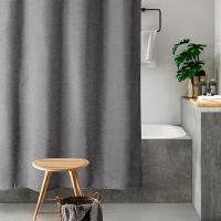 Штора для ванной Carnation Home Fashions Linen Grey LIN240GR 200х240 см, серая фото в интернет-магазине «Wasser-Haus.ru»