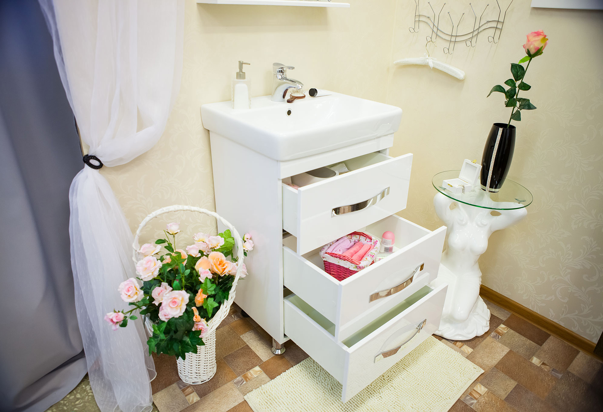 Мебель для ванной Sanflor Одри 70/2 напольная фото в интернет-магазине «Wasser-Haus.ru»