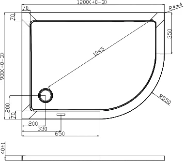 Поддон для душа Cezares Tray SMC TRAY-M-RH-120/90-550-35-W-L фото в интернет-магазине «Wasser-Haus.ru»