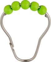Крючки для шторы Ridder 49565 с зелёными шариками фото в интернет-магазине «Wasser-Haus.ru»
