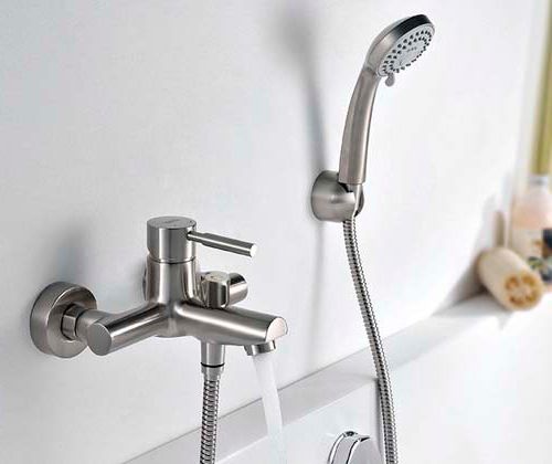 Смеситель Wasserkraft Wern 4201 для ванны с душем, матовый хром фото в интернет-магазине «Wasser-Haus.ru»