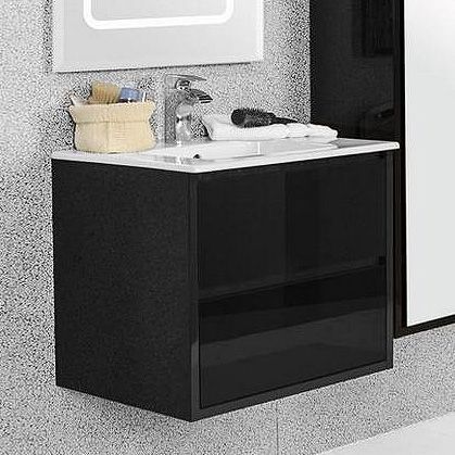 Мебель для ванной Акватон Римини New 60 черная фото в интернет-магазине «Wasser-Haus.ru»
