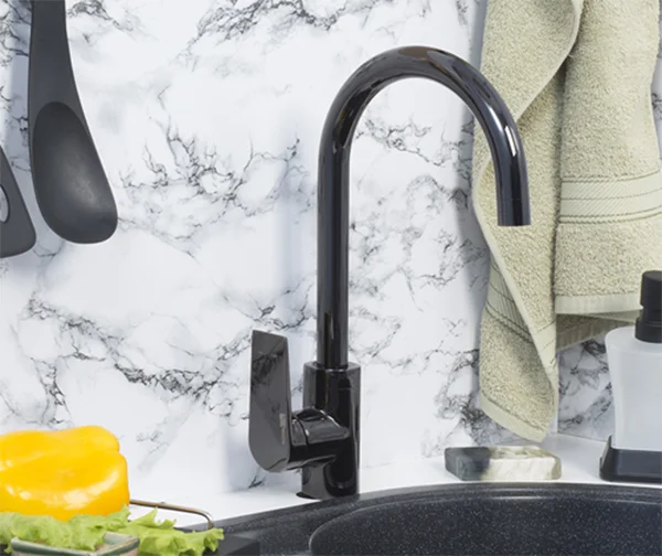 Смеситель для кухни Wasserkraft Glan 6607 + Дозатор для кухонной мойки Wasserkraft K-8099BLACK с емкостью для губки фото в интернет-магазине «Wasser-Haus.ru»