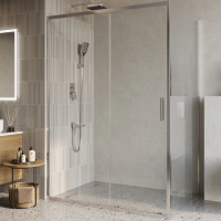 Душевой уголок BelBagno Luce AH-1-140/100-C-Cr стекло прозрачное фото в интернет-магазине «Wasser-Haus.ru»
