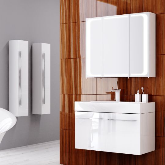 Мебель для ванной Aqwella 5 stars Milan 80 подвесная, с дверцами фото в интернет-магазине «Wasser-Haus.ru»