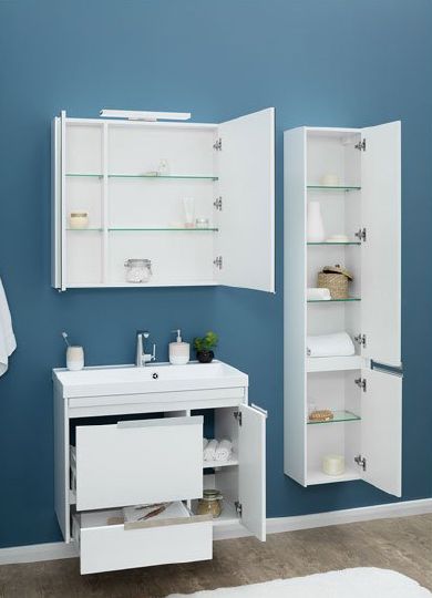 Мебель для ванной Aquanet Тиволи 80 белая фото в интернет-магазине «Wasser-Haus.ru»