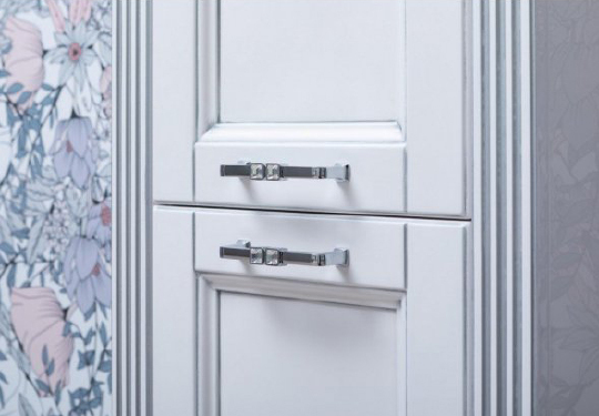 Шкаф-пенал Aquanet Селена 40 R, белый, серебро фото в интернет-магазине «Wasser-Haus.ru»