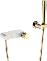 Смеситель для ванны с душем Boheme Stick 123-WG white diamond gold фото в интернет-магазине «Wasser-Haus.ru»