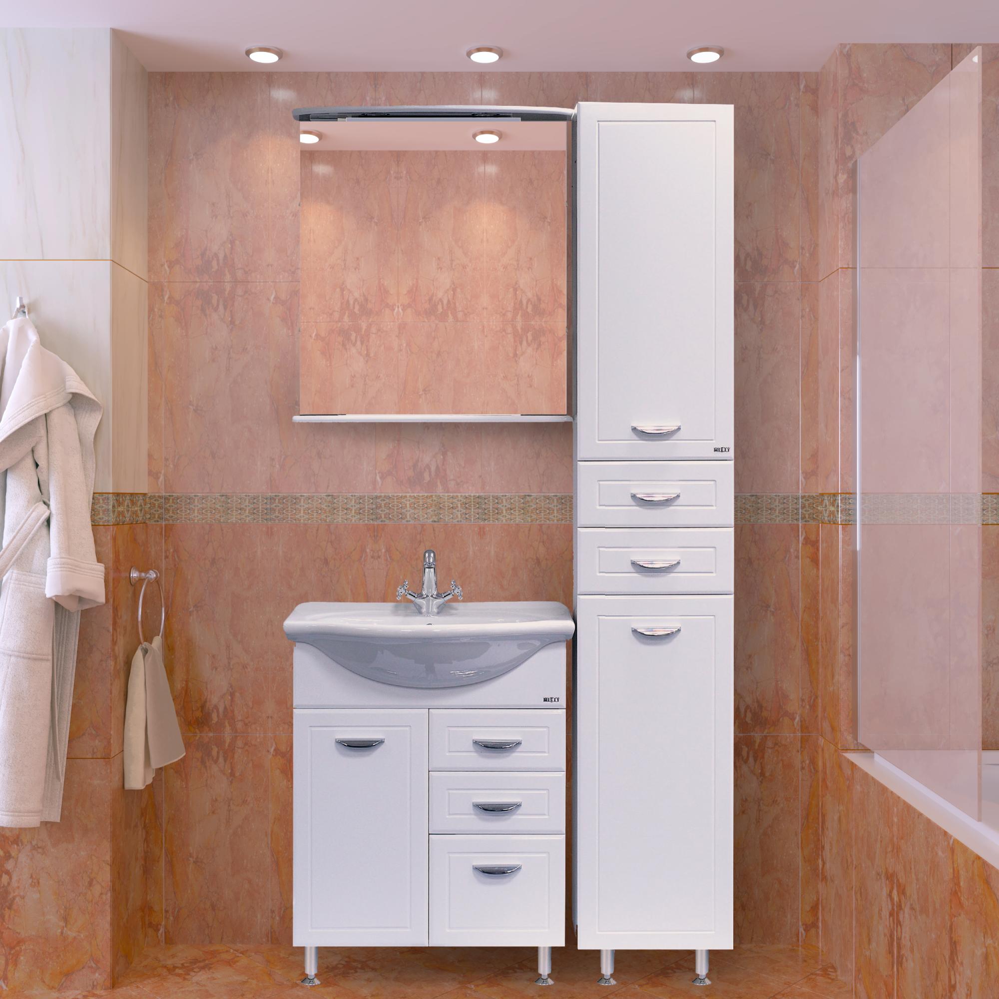 Мебель для ванной Misty Дрея 65 2 ящика, с бельевой корзиной фото в интернет-магазине «Wasser-Haus.ru»