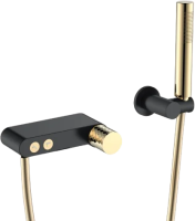 Смеситель для ванны с душем Boheme Stick 123-BG black diamond gold фото в интернет-магазине «Wasser-Haus.ru»