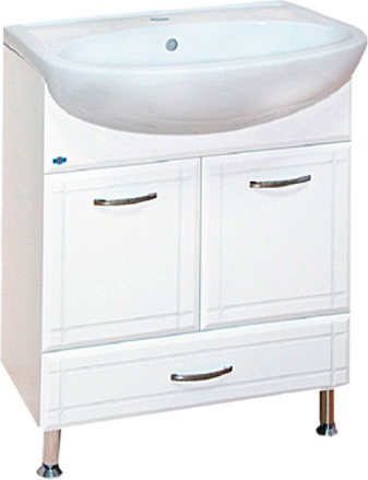 Мебель для ванной Misty Уют 60 с нижним ящиком белая фото в интернет-магазине «Wasser-Haus.ru»