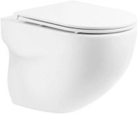 Унитаз подвесной BelBagno Onda BB066CHR безободковый, крышка BB870SC с микролифтом фото в интернет-магазине «Wasser-Haus.ru»