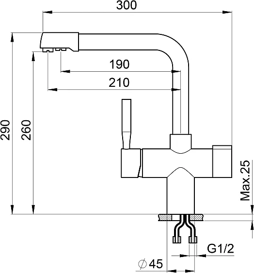 Комплект Мойка кухонная Granula GR-7802 шварц + Смеситель GR-2088 шварц фото в интернет-магазине «Wasser-Haus.ru»