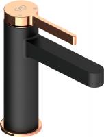 Смеситель GPD Gildo MLB165-S-R для раковины, черный, розовое золото фото в интернет-магазине «Wasser-Haus.ru»