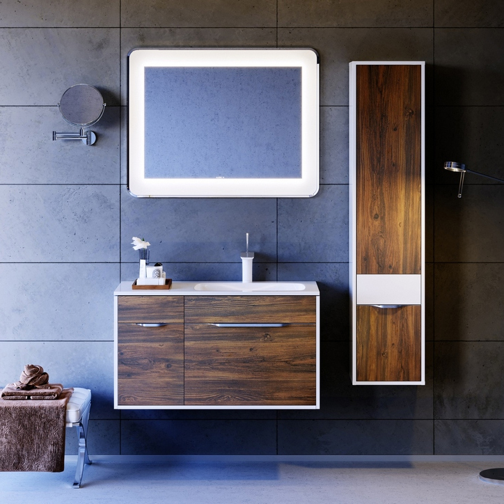 Мебель для ванной Aqwella 5 stars Malaga 90 R крафт темный фото в интернет-магазине «Wasser-Haus.ru»