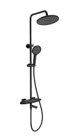 Душевая стойка Wonzon & Woghand WW-B3035-A2-MB, матовая черная фото в интернет-магазине «Wasser-Haus.ru»
