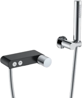 Смеситель для ванны с душем Boheme Stick 123-BCR.2 black touch chrome фото в интернет-магазине «Wasser-Haus.ru»