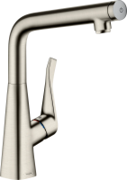 Смеситель для кухни Hansgrohe Metris Select M71 14785800 сталь фото в интернет-магазине «Wasser-Haus.ru»