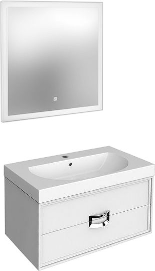 Мебель для ванной Kerama Marazzi Canaletto 80 белая матовая фото в интернет-магазине «Wasser-Haus.ru»