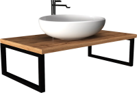 Столешница с раковиной 1MarKa Grunge Loft 100 дуб вотан фото в интернет-магазине «Wasser-Haus.ru»
