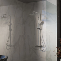 Душевая стойка Vincea Rondo VSFS-1R1CH с изливом, хром фото в интернет-магазине «Wasser-Haus.ru»