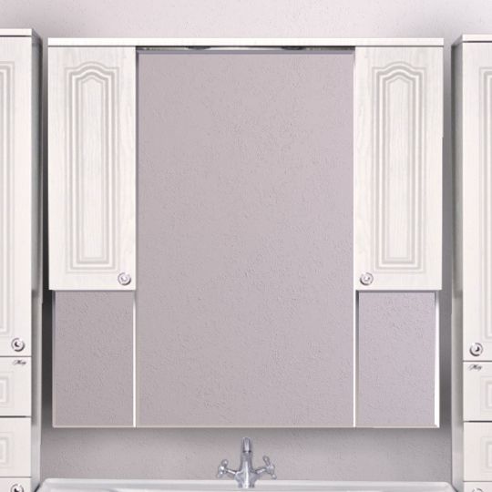 Мебель для ванной Misty Валерия 105 белая фактурная фото в интернет-магазине «Wasser-Haus.ru»