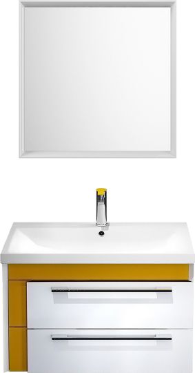 Мебель для ванной Iddis Color Plus 70 белая, горчичная фото в интернет-магазине «Wasser-Haus.ru»