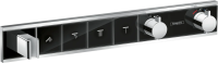 Термостатический смеситель встраиваемый Hansgrohe RainSelect 15357600 для душа, черный - хром фото в интернет-магазине «Wasser-Haus.ru»