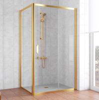 Душевой уголок Vegas Glass ZP+ZPV 100*80 09 01 профиль золото, стекло прозрачное фото в интернет-магазине «Wasser-Haus.ru»