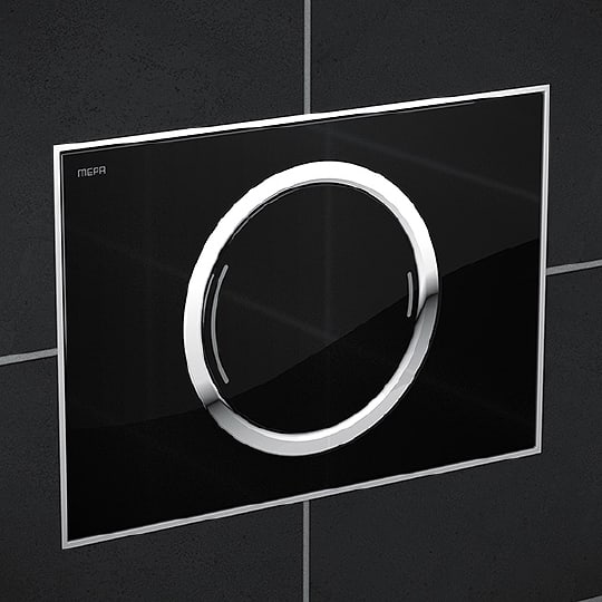Кнопка смыва Mepa Zero 421855 черное стекло фото в интернет-магазине «Wasser-Haus.ru»