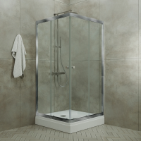 Душевой уголок Triton Вента-хром 100x100, стекло прозрачное фото в интернет-магазине «Wasser-Haus.ru»