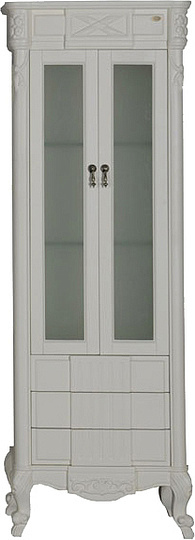 Шкаф-пенал Demax Луизиана blanco фото в интернет-магазине «Wasser-Haus.ru»