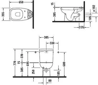 Унитаз-компакт Duravit D-code 21110900002 с микролифтом фото в интернет-магазине «Wasser-Haus.ru»