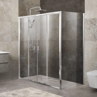 Душевой уголок BelBagno UNIQUE-AH-21-150/180-100-C-Cr фото в интернет-магазине «Wasser-Haus.ru»