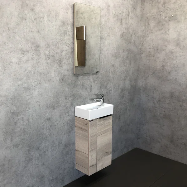 Зеркало Comforty Асти 40, дуб дымчатый фото в интернет-магазине «Wasser-Haus.ru»