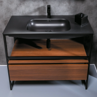 Тумба с раковиной Armadi Art Loft 120 dark wood, напольная