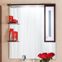 Зеркало-шкаф Бриклаер Бали 90 венге, белый глянец, R фото в интернет-магазине «Wasser-Haus.ru»