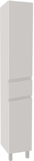 Шкаф-пенал АВН Фиджи 35 L, напольный, белый, с бельевой корзиной фото в интернет-магазине «Wasser-Haus.ru»